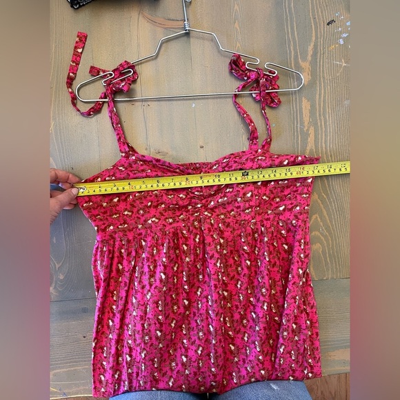 C & C California Cotton Floral Pink Maxi Dress Size Small - Picture 11 of 12